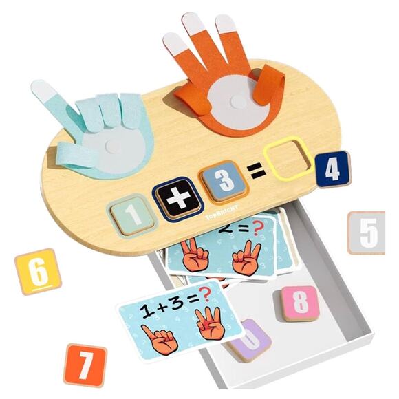 Montessori Learning Numbers Finger Counting Math Toy Top Bright (NWT) - Picture 2 of 4